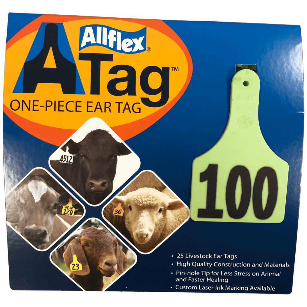 Allflex Global Maxi Numbered Cattle Ear Tags Blue 76-100 