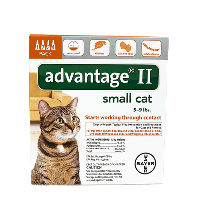 ADVANTAGE II SM CAT ORANGE UNDER 9lb 4pk