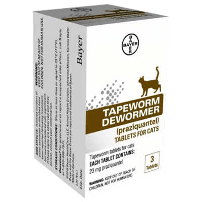TAPEWORM DEWORMER FOR CATS 3ct