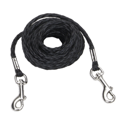 TIE OUT 5/32in X 10ft PETITE DOG BLK