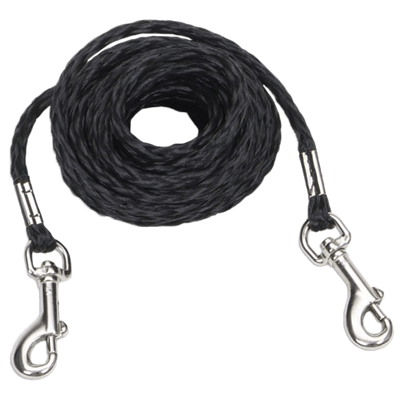 TIE OUT 5/32in X 15ft PETITE DOG BLK