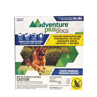 ADVENTURE PLUS FOR DOGS OVER 56lbs 4pk