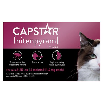 CAPSTAR FLEA TAB FOR CATS 2-25lb 6ct