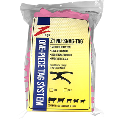Z-TAG COW PINK BLANK 100S