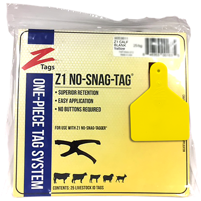 Z-TAG CALF YELLOW BLANK 25S