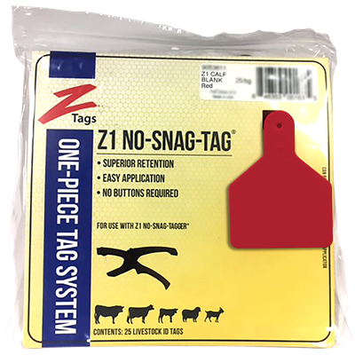 Z-TAG CALF RED BLANK 25S
