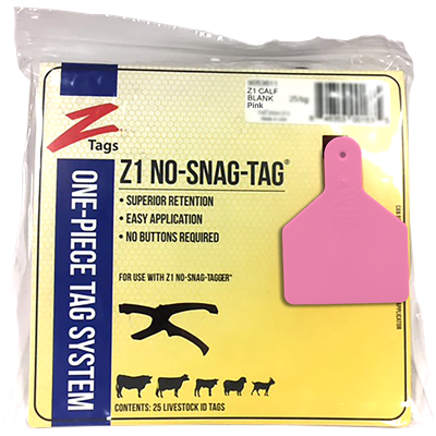 Z-TAG CALF PINK BLANK 25S