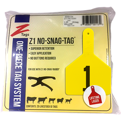 Z-TAG COW YELLOW  1-25