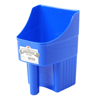 FEED SCOOP PLASTIC 3qt BLUE