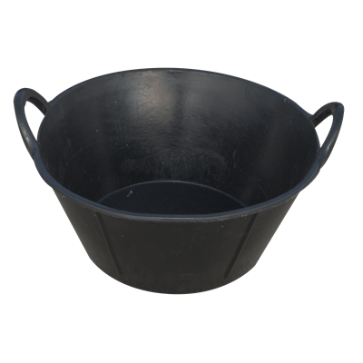 RUBBER TUB 6.5gal with HANDLES