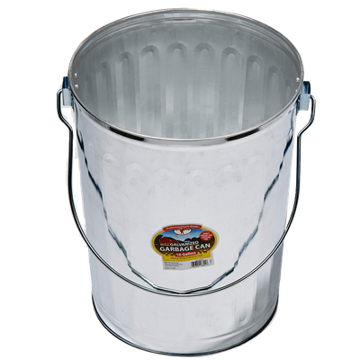 GARBAGE CAN GALVANIZED NO LID 10gal