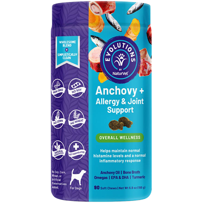 EVOLUTIONS ANCHOVY ALLERGY SFT CHW 90ct
