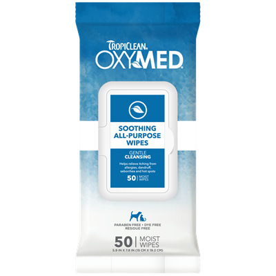TROPICLEAN OXY-MED WIPES SOOTHING RELIEF
