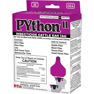 PYTHON II INSECTICIDE TAGS 20ct